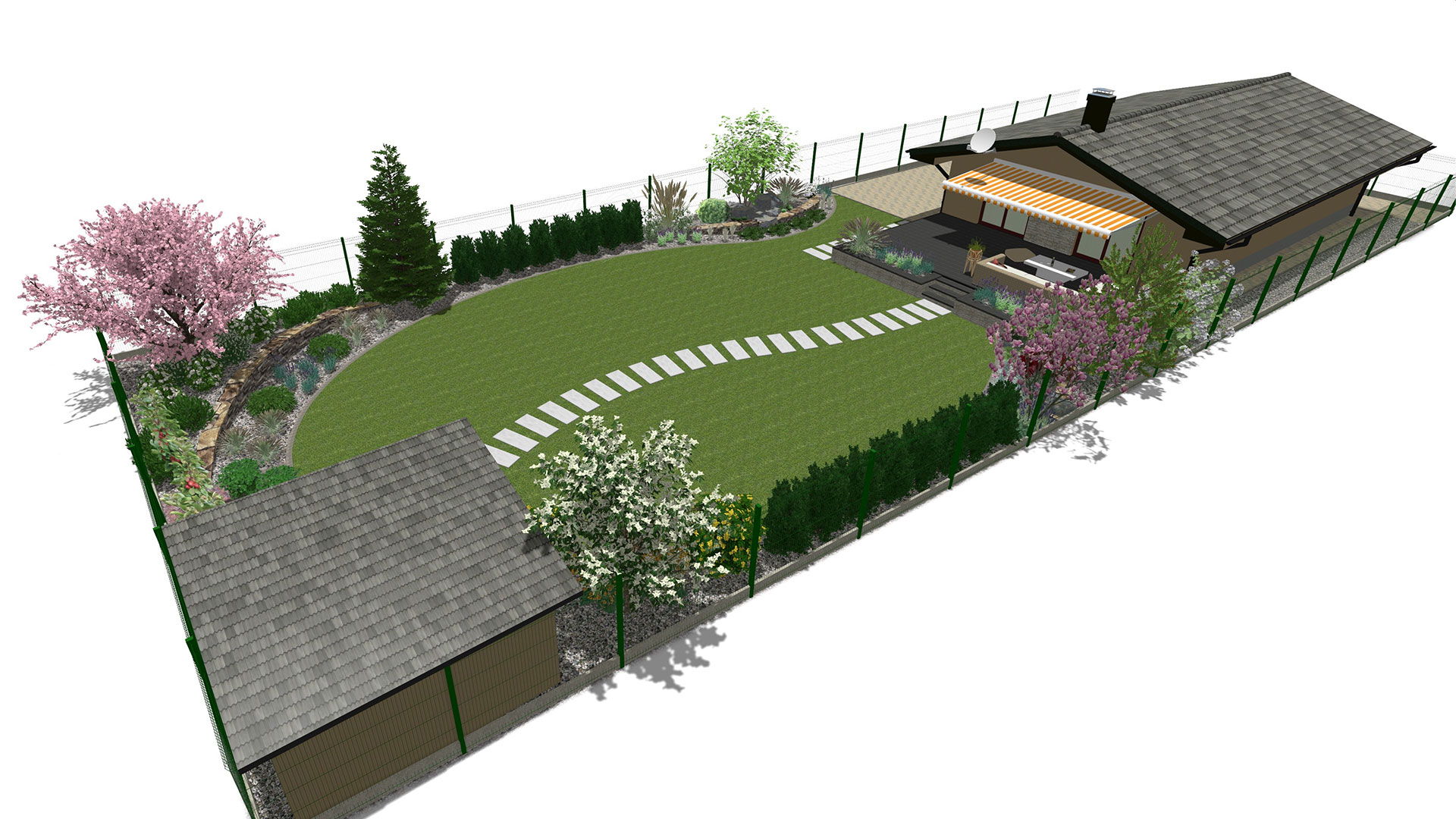 3d vizualizácia návrhu záhrady | záhradníctvo garden team 3d vizualizácia návrhu záhrady