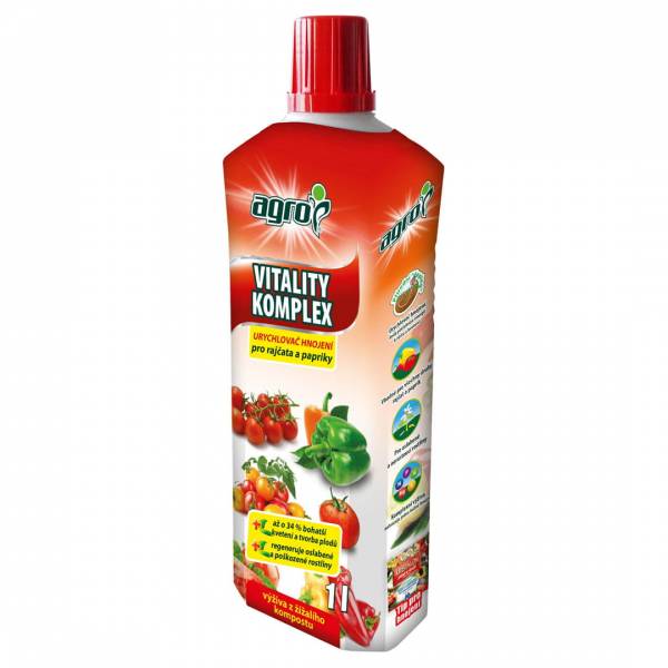 Kvapalné hnojivo paradajka a paprika Vitality Komplex Agro 1l