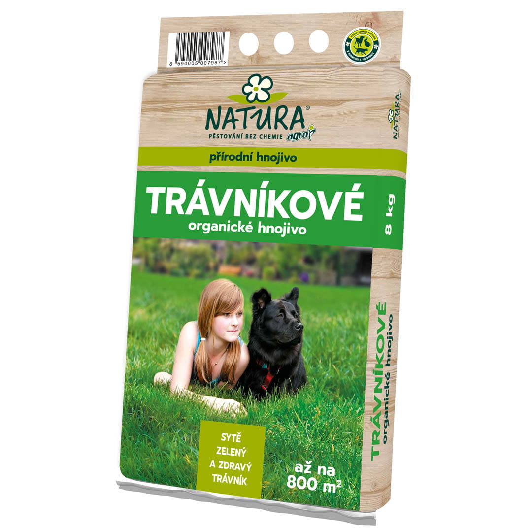Organické hnojivo trávnikové natura 8kg | záhradníctvo garden team Organické hnojivo trávnikové natura 8kg
