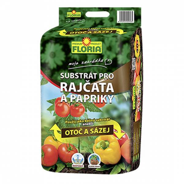 Substrát na paradajky a papriky otoč a saď floria 40l | záhradníctvo garden team Substrát na paradajky a papriky otoč a saď floria 40l