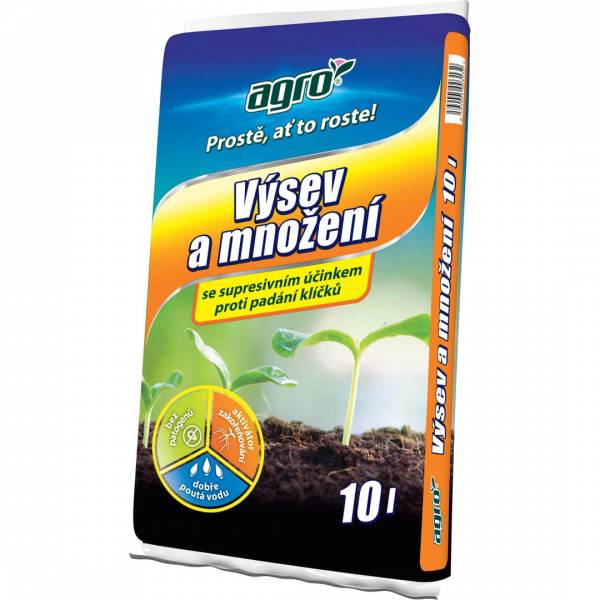 Substrát na výsev a množenie agro 10l | záhradníctvo garden team Substrát na výsev a množenie agro 10l