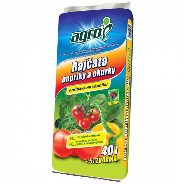 Substrát pre paradajky papriky a uhorky agro 40+5l