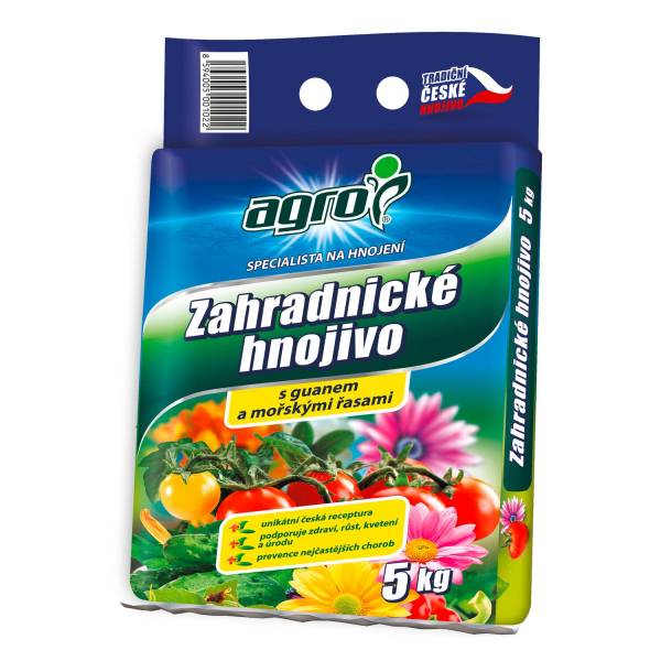 Zahradnícke hnojivo Agro 5 kg granulované hnojivo
