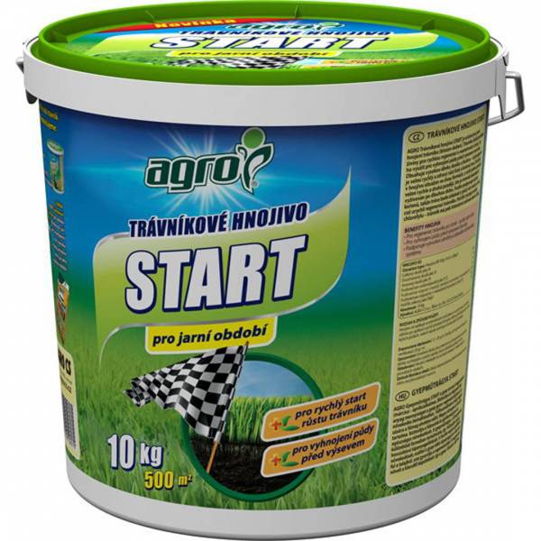 Hnojivo trávnikové Štart agro 10kg vedro