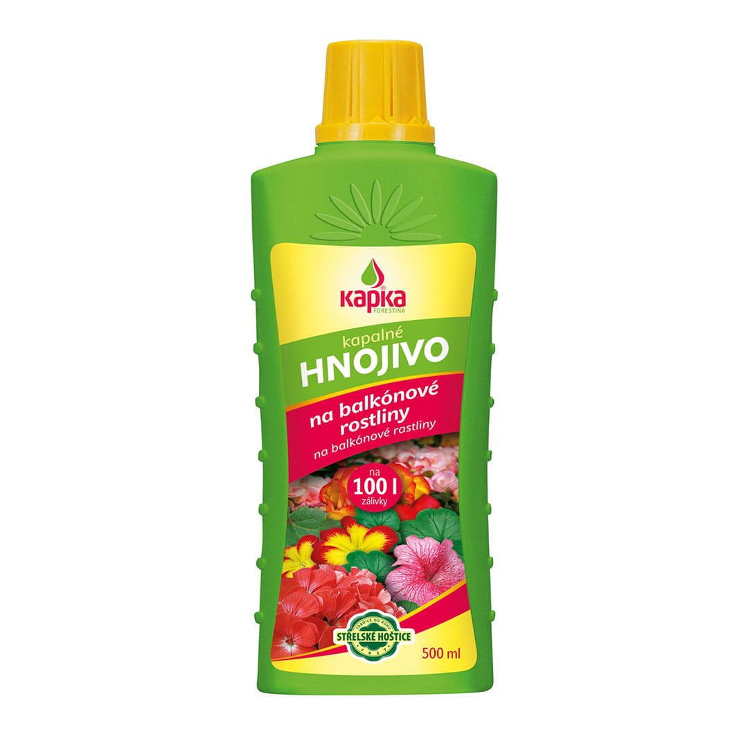 Kvapalné hnojivo na balkónové rastliny kapka 0,5l | záhradníctvo garden team Kvapalné hnojivo na balkónové rastliny kapka 05l