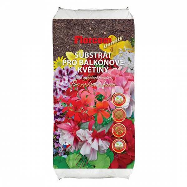 Substrát na muškáty a balkónové kvety Premium Florcom 75l