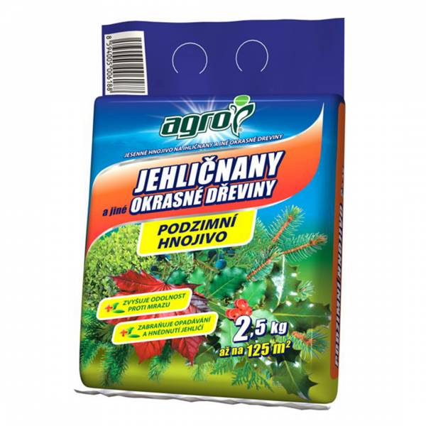 Agro jesenné hnojivo pre ihličnany a iné okrasné dreviny 2,5kg
