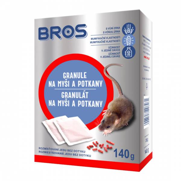 Bros granule na myši a potkany 7x20g