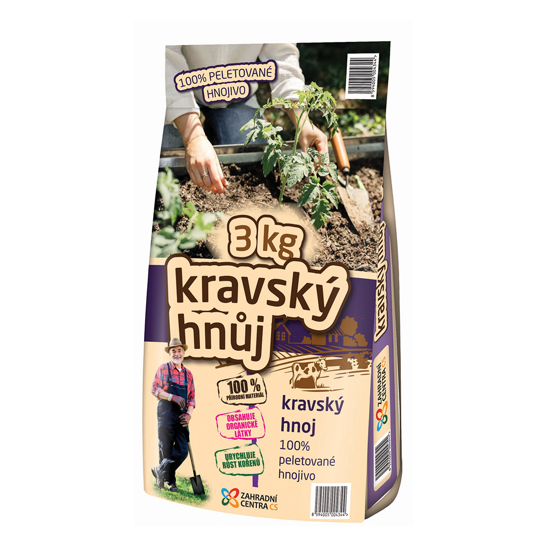 Kravský hnoj zc 3kg | záhradníctvo garden team Kravský hnoj zc 3kg