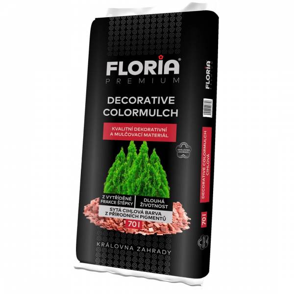 Dekoračný mulč Floria 70l tehlová