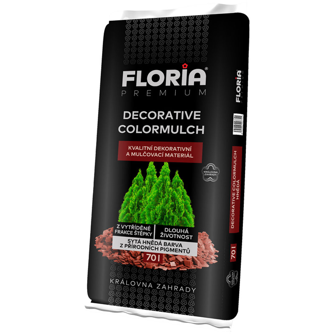 Dekoračný mulč floria 70l hnedá | záhradníctvo garden team Dekoračný mulč floria 70l hnedá