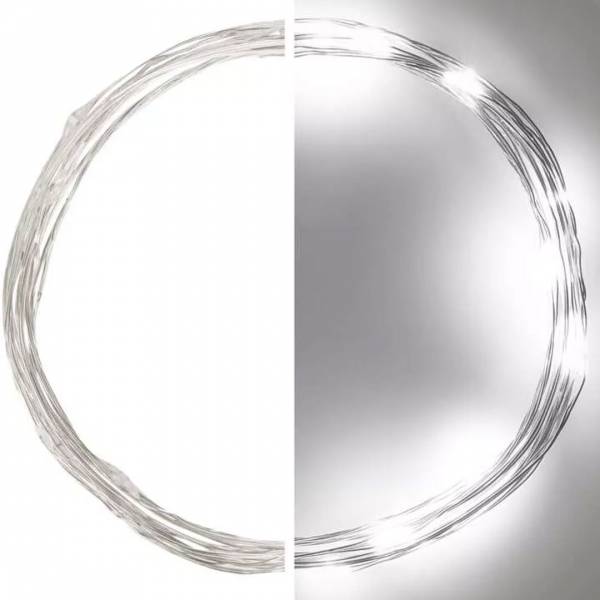 Led vianočná nano reťaz strieborná 1,9m D3AC07
