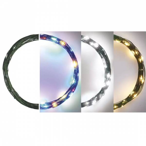 Led vianočná nano reťaz zelená 4m mix farieb
