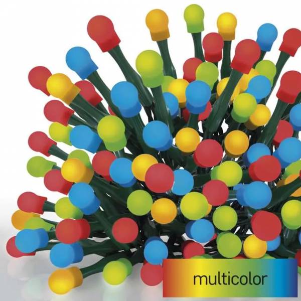 Led vianočná cherry reťaz - guličky, 20m 200led vonkajšia aj vnútorná multicolor | záhradníctvo garden team Led vianočná cherry reťaz guličky 20m 200led vonkajšia aj vnútorná multicolor