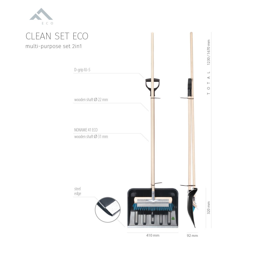 Clean set eco lopata na sneh + zmeták so škrabkou | záhradníctvo garden team Clean set eco lopata na sneh + zmeták so škrabkou