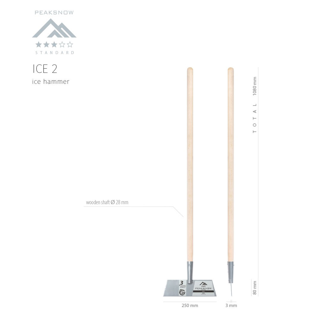Rozbíjač ľadu ice 2 s drevenou násadou | záhradníctvo garden team Rozbíjač ľadu ice 2 s drevenou násadou