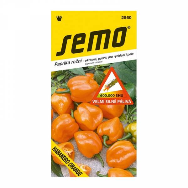 Paprika Habanero oranžová silno pálivá