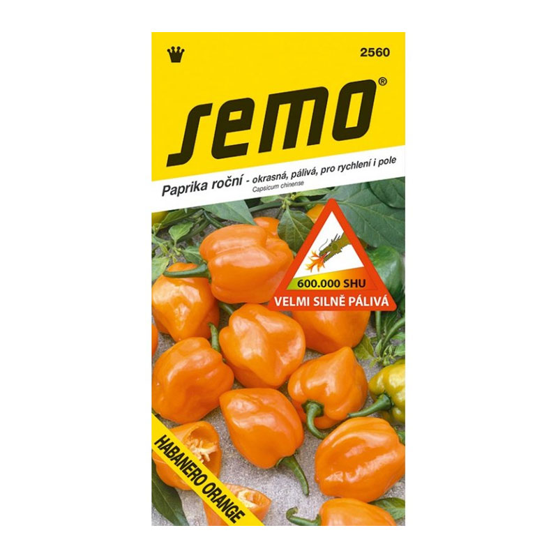 Paprika habanero oranžová silno pálivá | záhradníctvo garden team Paprika habanero oranžová silno pálivá