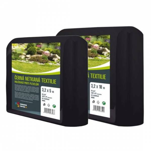 Netkaná textília 3,2m čierna 50g/m2 - mulčovacia