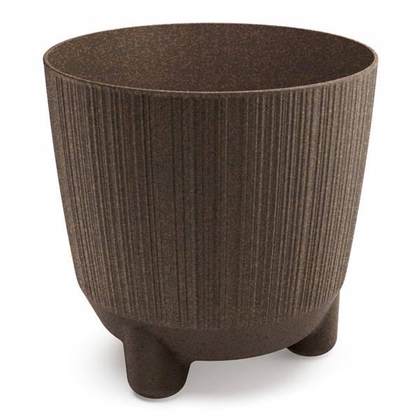 Kvetináč Ryfo N ECO WOOD s nožičkami kávový