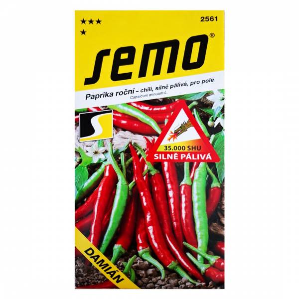 Semienka Paprika ročná Chilli Damián