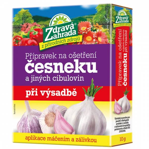 Prípravok na ošetrenie cesnaku a iných cibuľovín