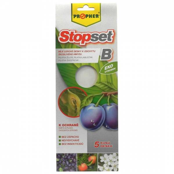 Biele lepové dosky Stopset