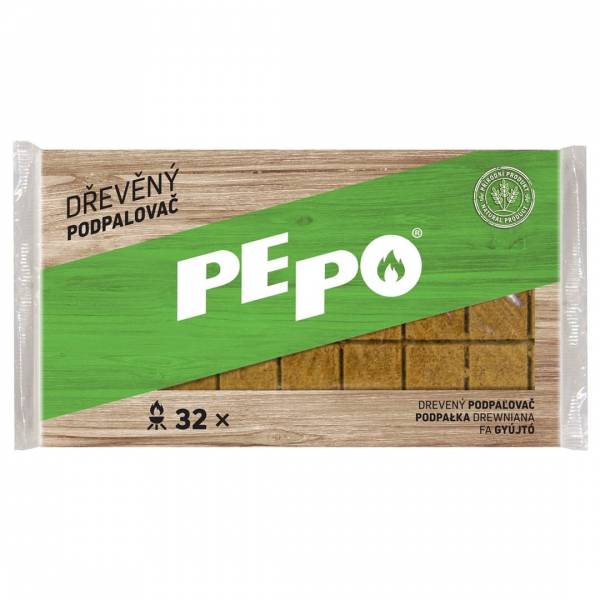 Drevený podpaľovač pepo kocky 32ks