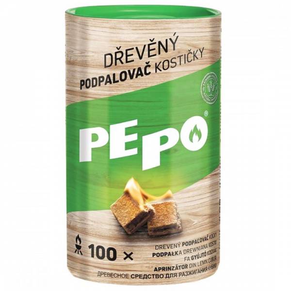 Drevený podpaľovač pepo kocky 100ks