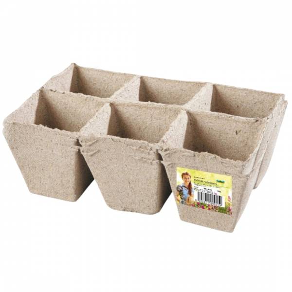 Kvetináč rašelinový Nohel Garden 8x8cm so zárezom 14ks hranatý