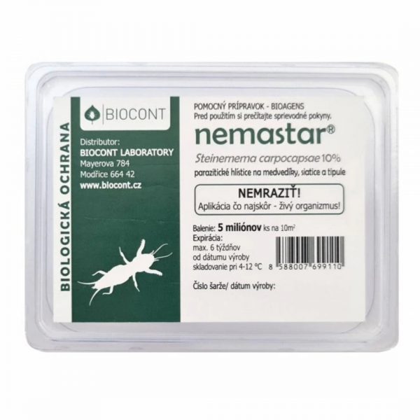 Nemastar parazitické háďatká proti larvám medvedíka obyčajného 5 ml balenie