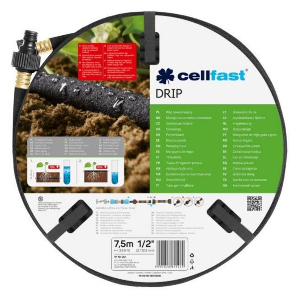 Kvapková priesaková hadica Cellfast Drip 1/2" v balení s dĺžkou 7,5 metra