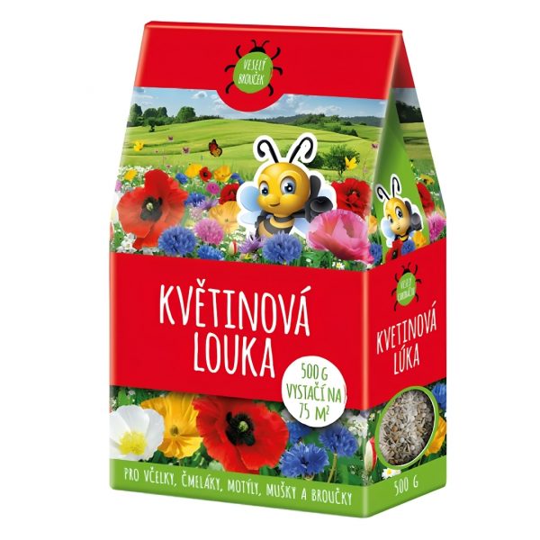 Trávne osivo Kvetinová lúka - balenie 500 g veselý brouček